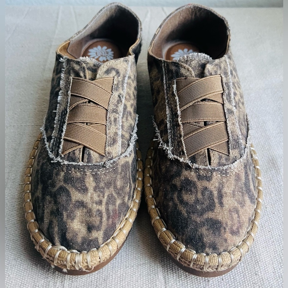 NWOT Yellow Box Cheetah Slip-on’s